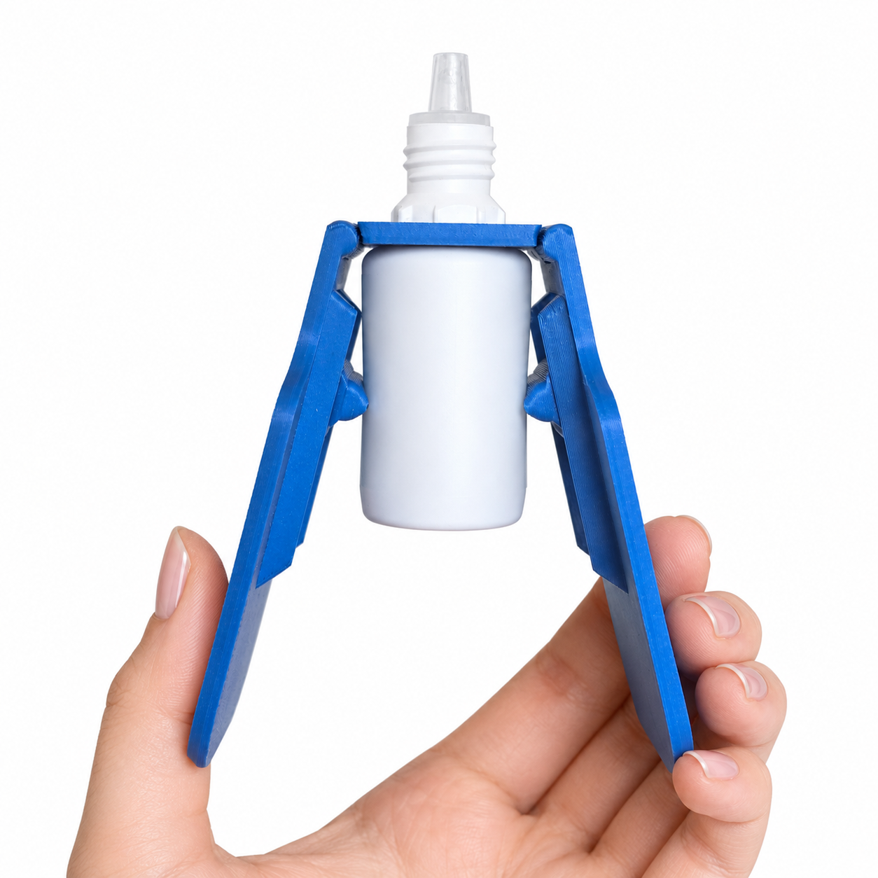 Squeezy side view with bottle inserted